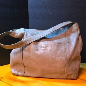 American Leather Co. Austin Shoulder Bag In Grey